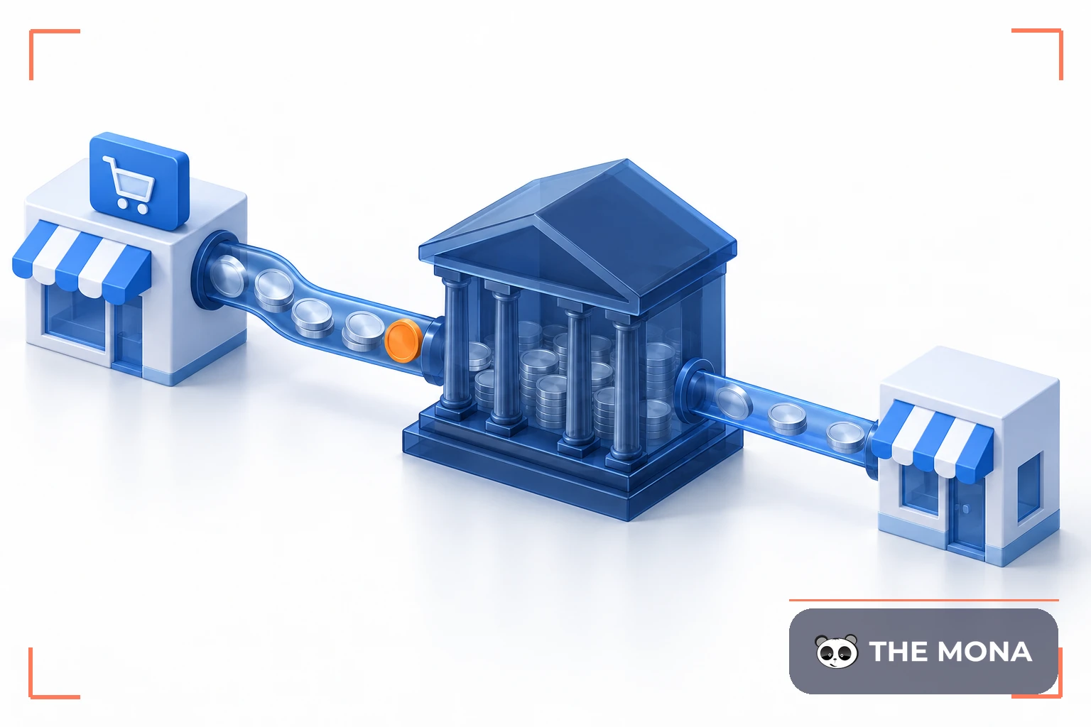 Sơ đồ tiền từ cửa hàng trên sàn đi qua khối thuế rồi về tay người bán