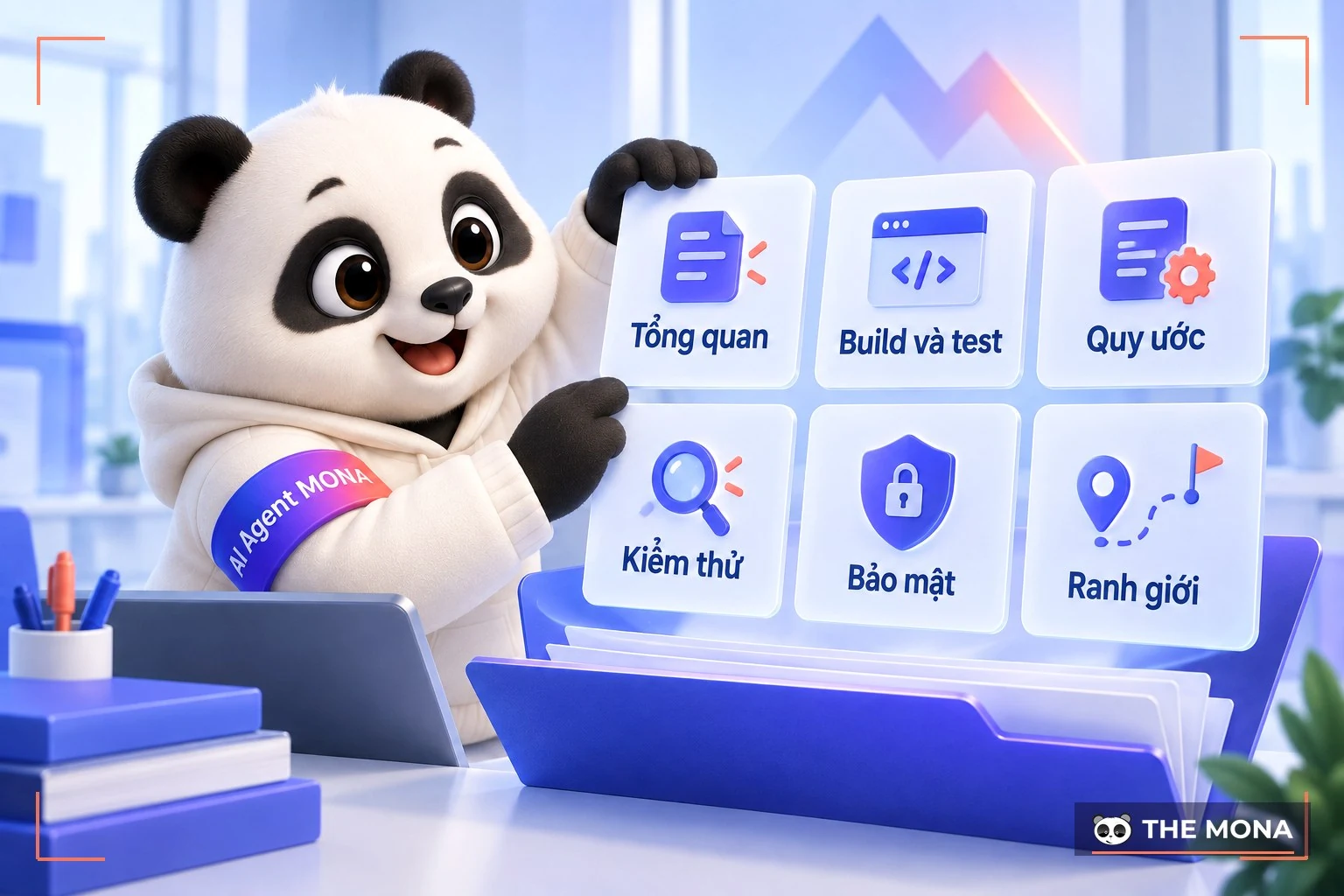 Sáu mục nên có trong file AGENTS.md được gấu MONA sắp xếp