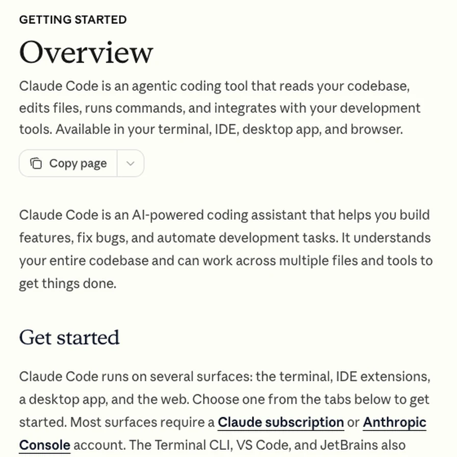 Tài liệu chính hãng định nghĩa Claude Code là công cụ agentic coding