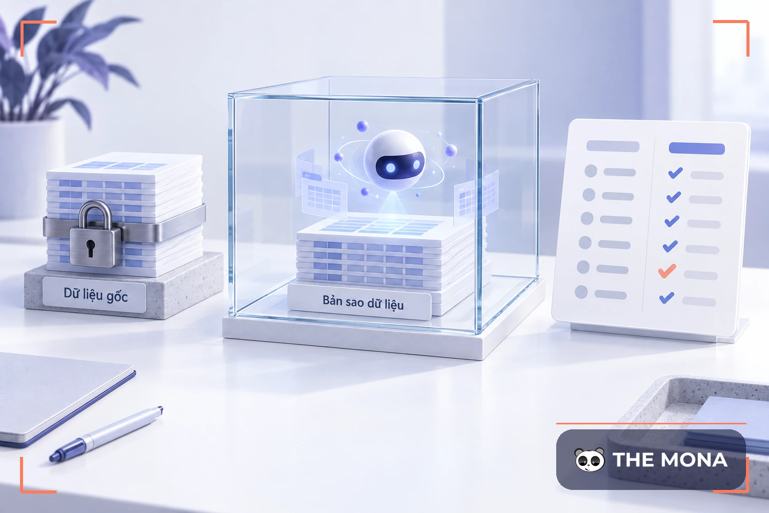 AI Agent chạy thử trên bản sao dữ liệu, dữ liệu gốc khoá riêng