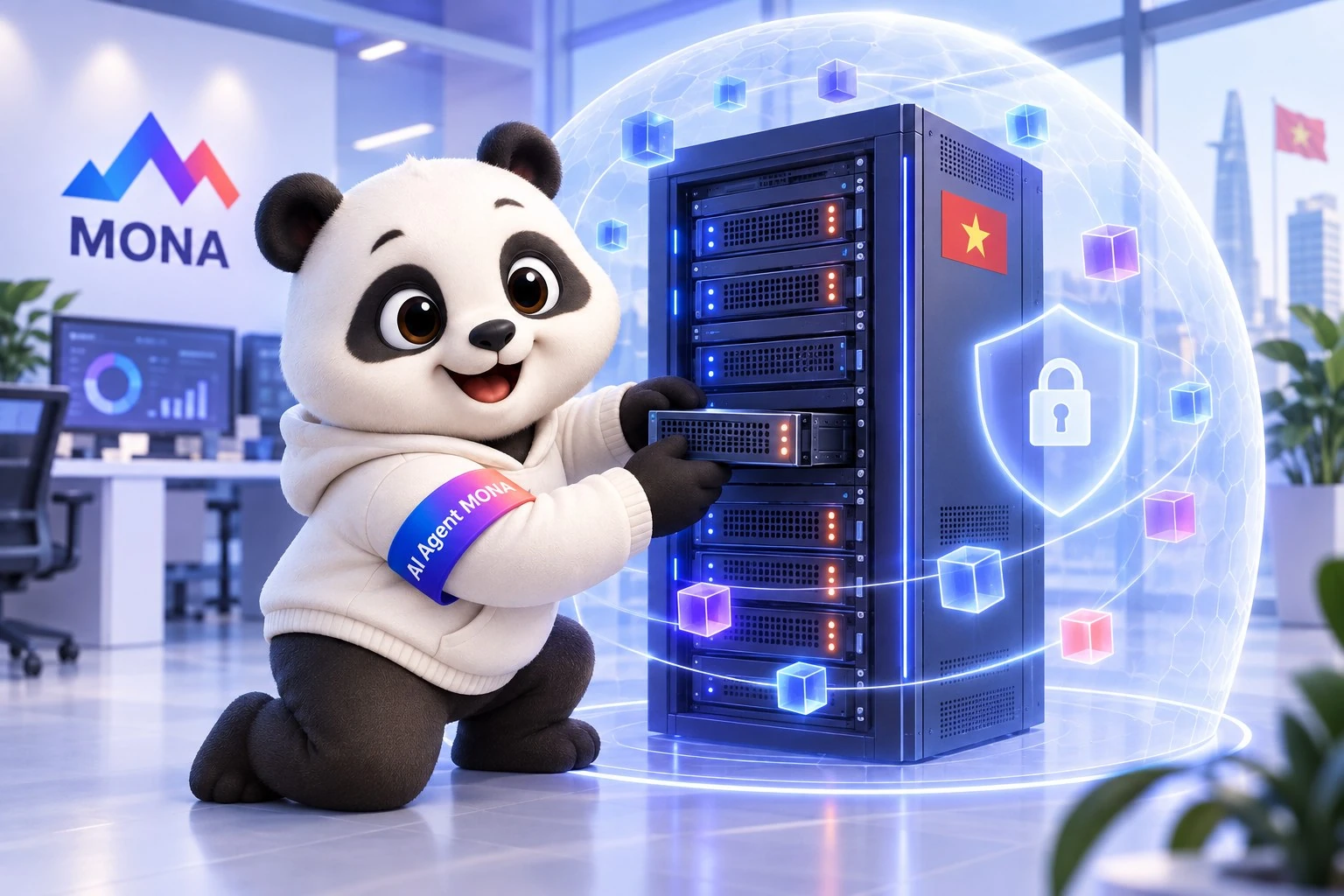 Gấu MONA dựng máy chủ tự host model mở đặt tại Việt Nam