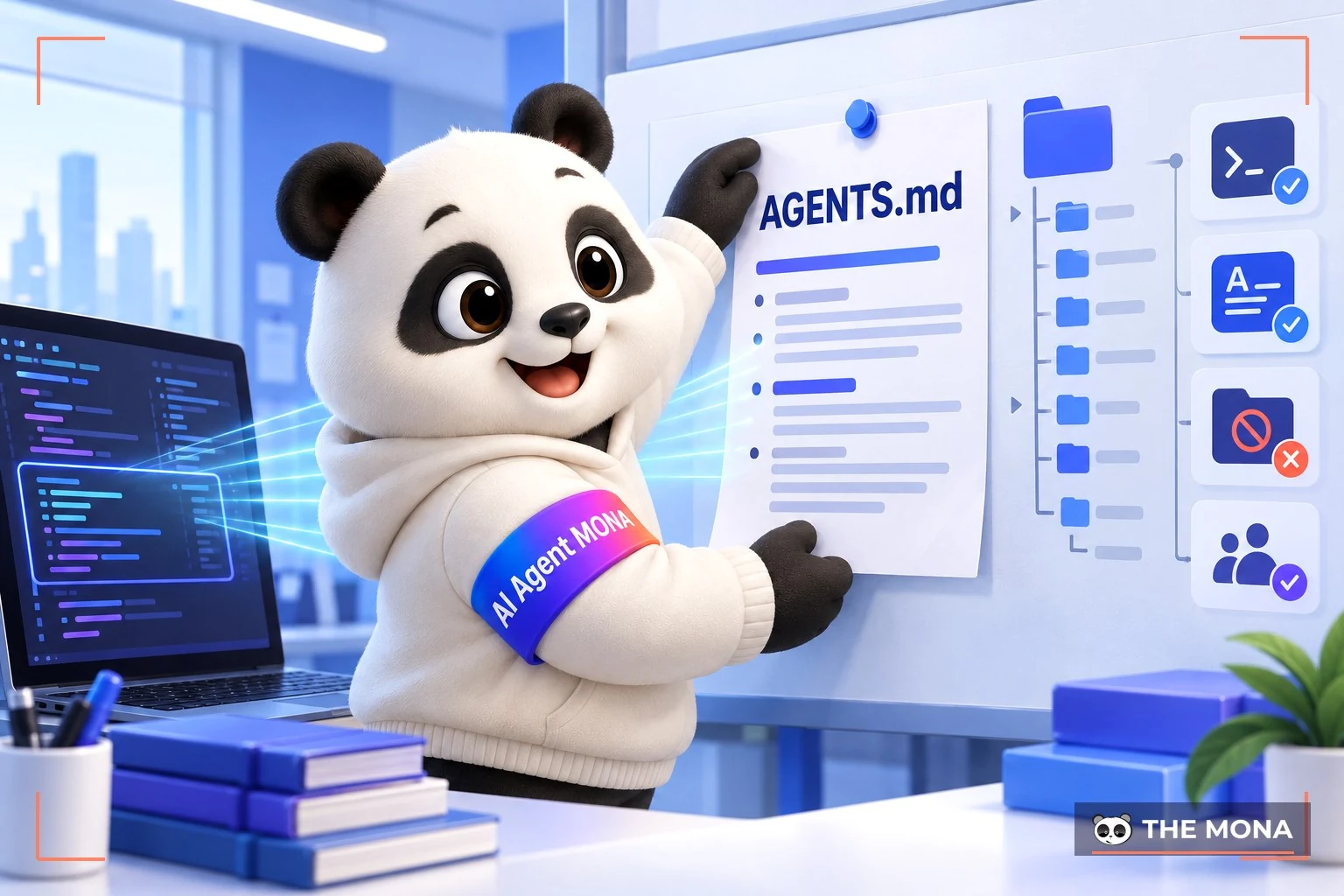 Gấu MONA ghim file AGENTS.md để Codex hiểu luật dự án