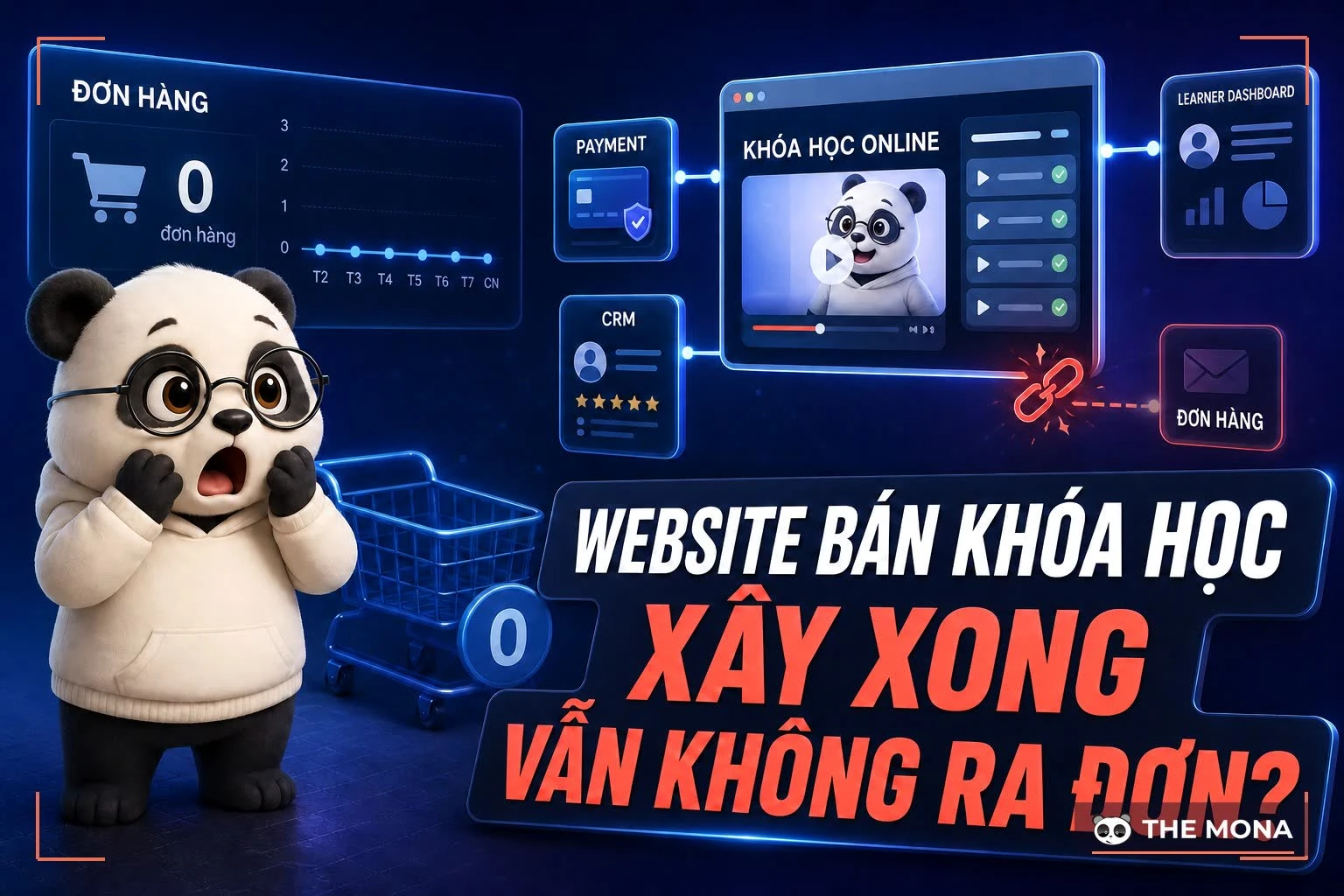 Gấu MONA lo lắng trước website bán khóa học xây xong vẫn chưa ra đơn